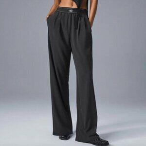 Alo Black Sport Wide Leg Pants